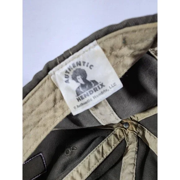 jimi hendrix Army Green embroidered Signature & Photo Cotton ball cap Adjustable - Picture 4 of 7